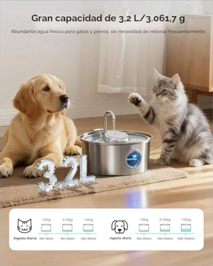Invengo Fuente de Acero Inoxidable 3,2L — foto 2