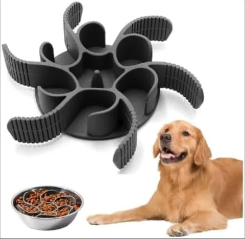 Comedero Perro Antivoracidad, Silicona Comedero Antivoracidad Perro | Comedero Lento Ajustable Accesorios de Comida Lenta para Perros Razas Medianas y Grandes