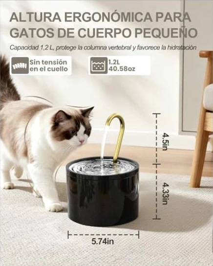 Kittyspout Fuente de Cerámica con Tubo de Cobre — foto 2